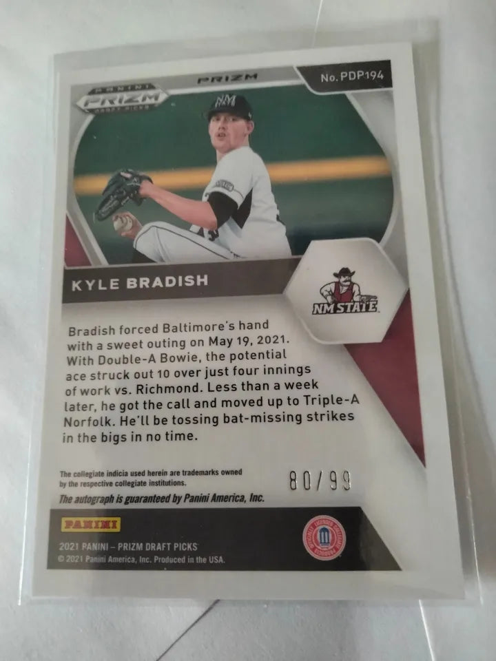 2021 Panini Prizm Draft Auto Blue #194 Kyle Bradish #/99