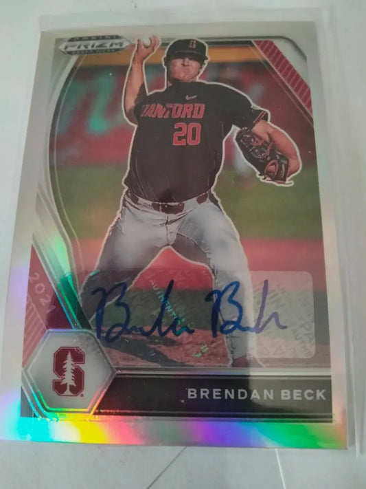 2021 Prizm Draft Picks Base Auto Silver Prizm #PDP-55 Brendan Beck