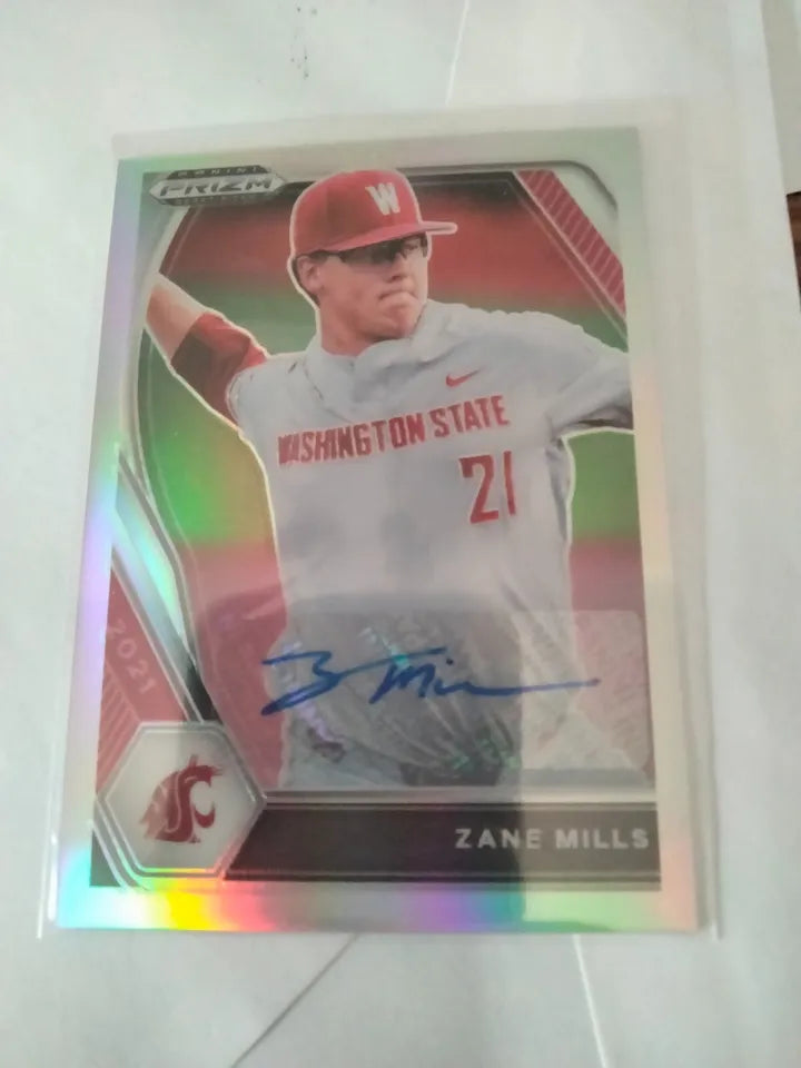 2021 PANINI PRIZM DRAFT PICKS ZANE MILLS AUTO PRIZM CARD PDP120