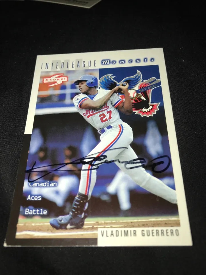 1997 Score Interleague Moment's Vladimir Guerrero Hand Signed IP AUTO #267 Expos Angels