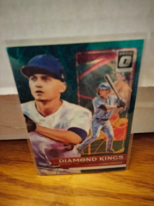 2022 Panini Donruss Optic Corey Seager Diamond Kings Teal Velocity Prizm #D 30/35